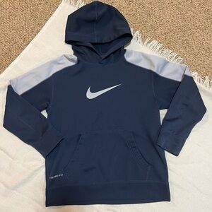 Nike Kids Dark Blue and Gray Hoodie